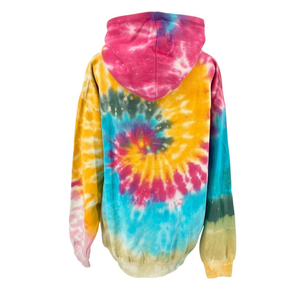 La Detresse Revolve Womens Tropical Tie Dye Hoodie Sweatshirt Size Medium M - Picture 5 of 10